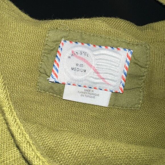 Postmark Anthropologie Olive One Shoulder Ruffle Top Size Medium EUC boho fairy - Picture 4 of 7